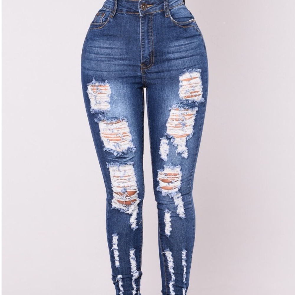 fashion nova distressed jeans